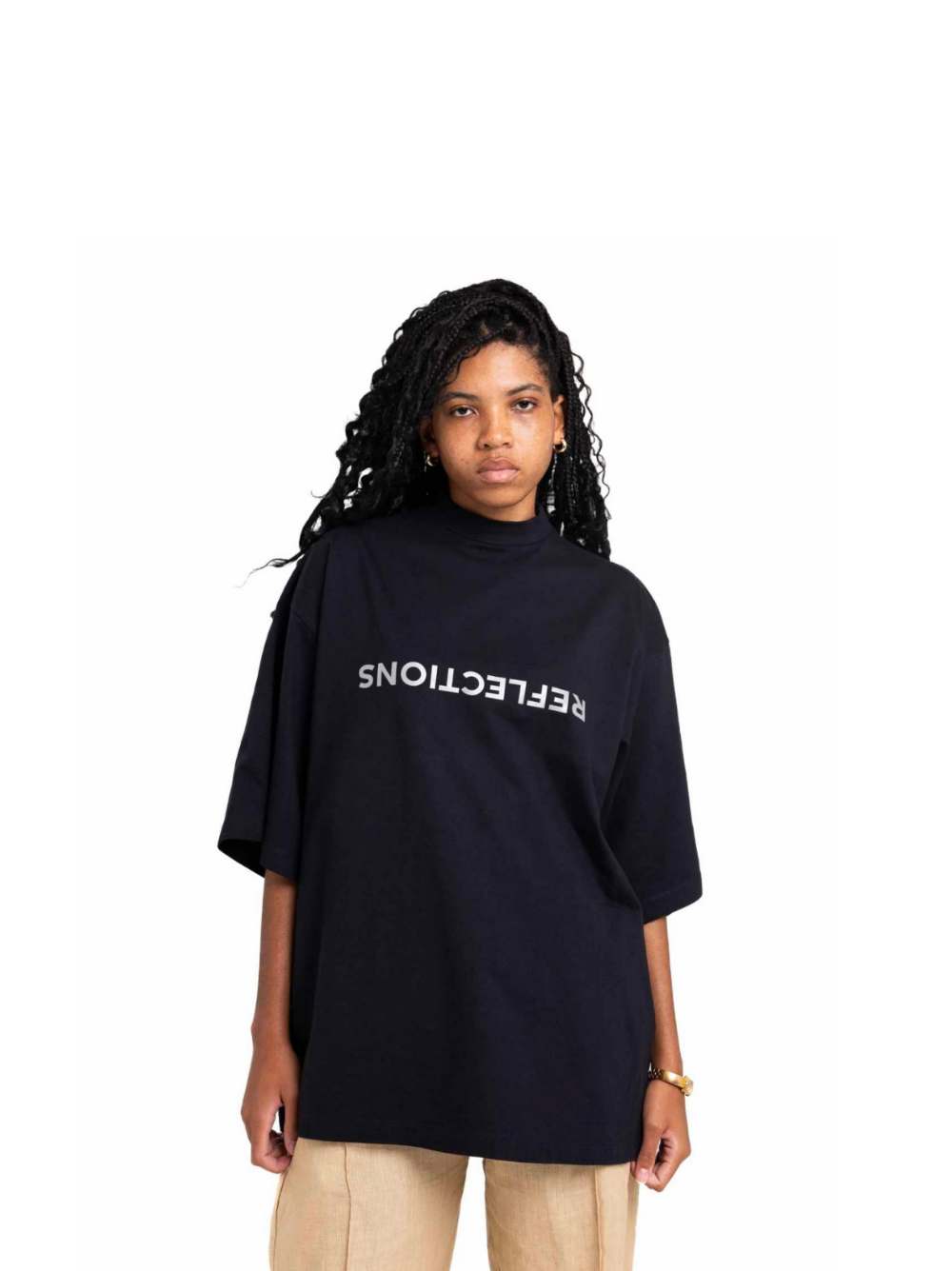 Micael Matthews Reflection Oversized Black T-Shirt