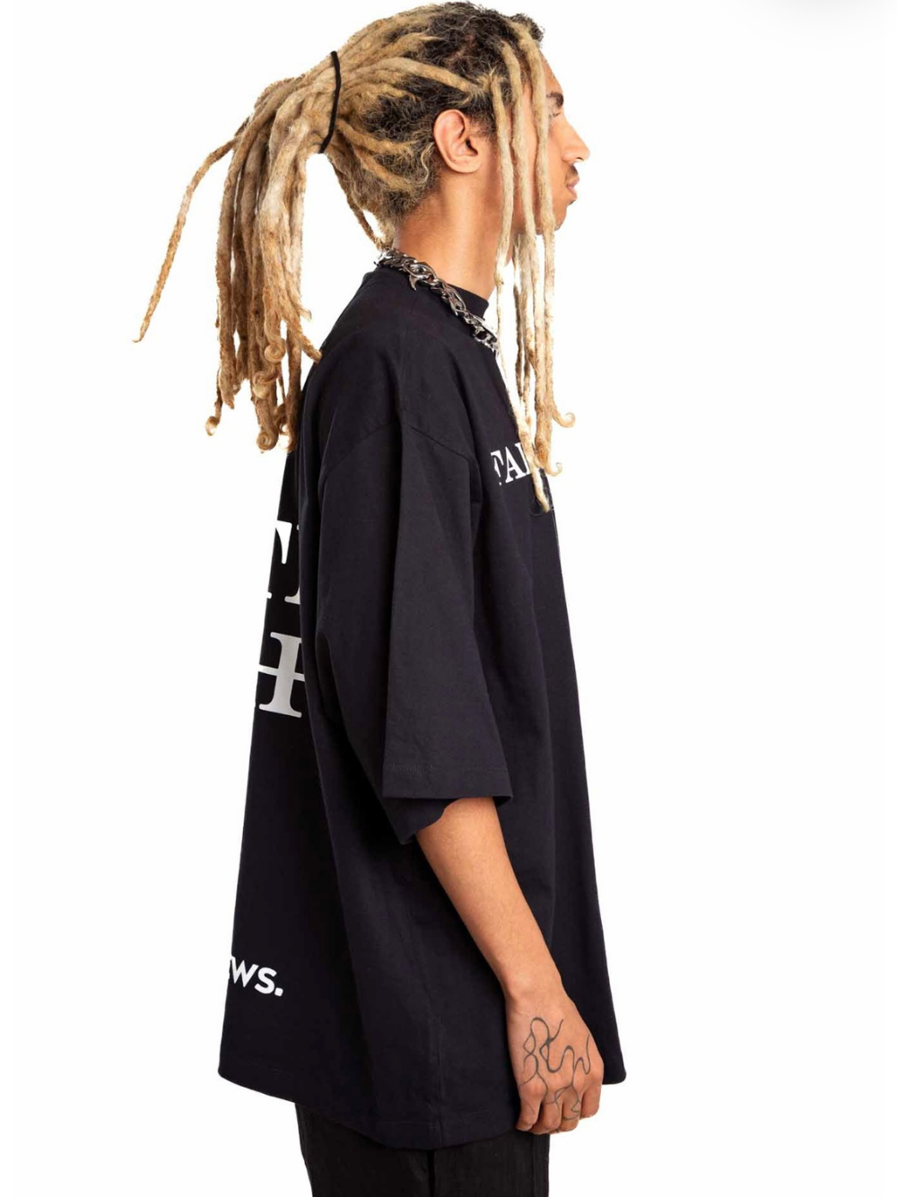 Micael Matthews Faith x Fear Oversized Black T-Shirt