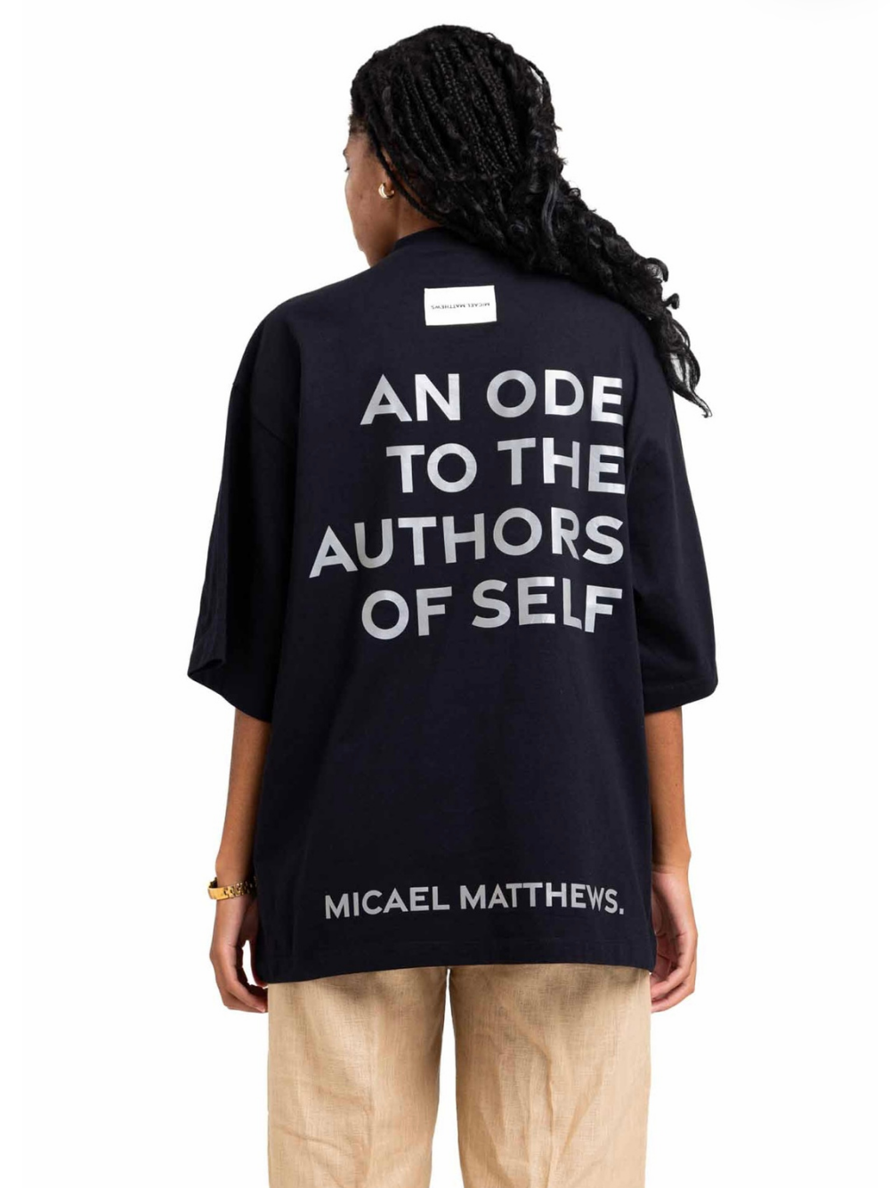 Micael Matthews Reflection Oversized Black T-Shirt