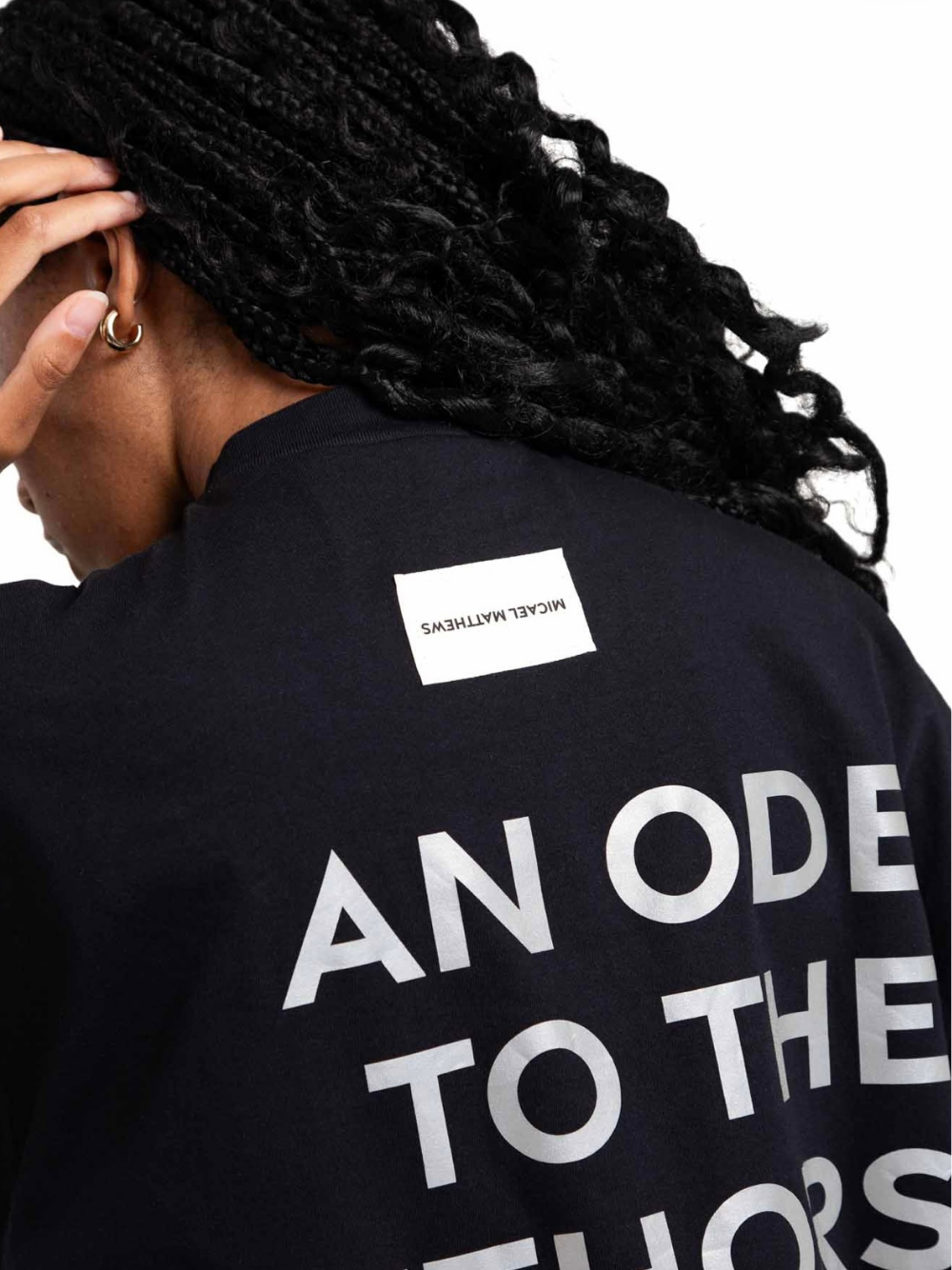 Micael Matthews Reflection Oversized Black T-Shirt