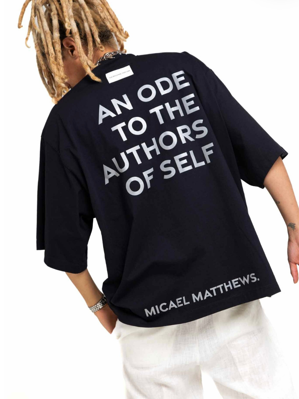 Micael Matthews Reflection Oversized Black T-Shirt