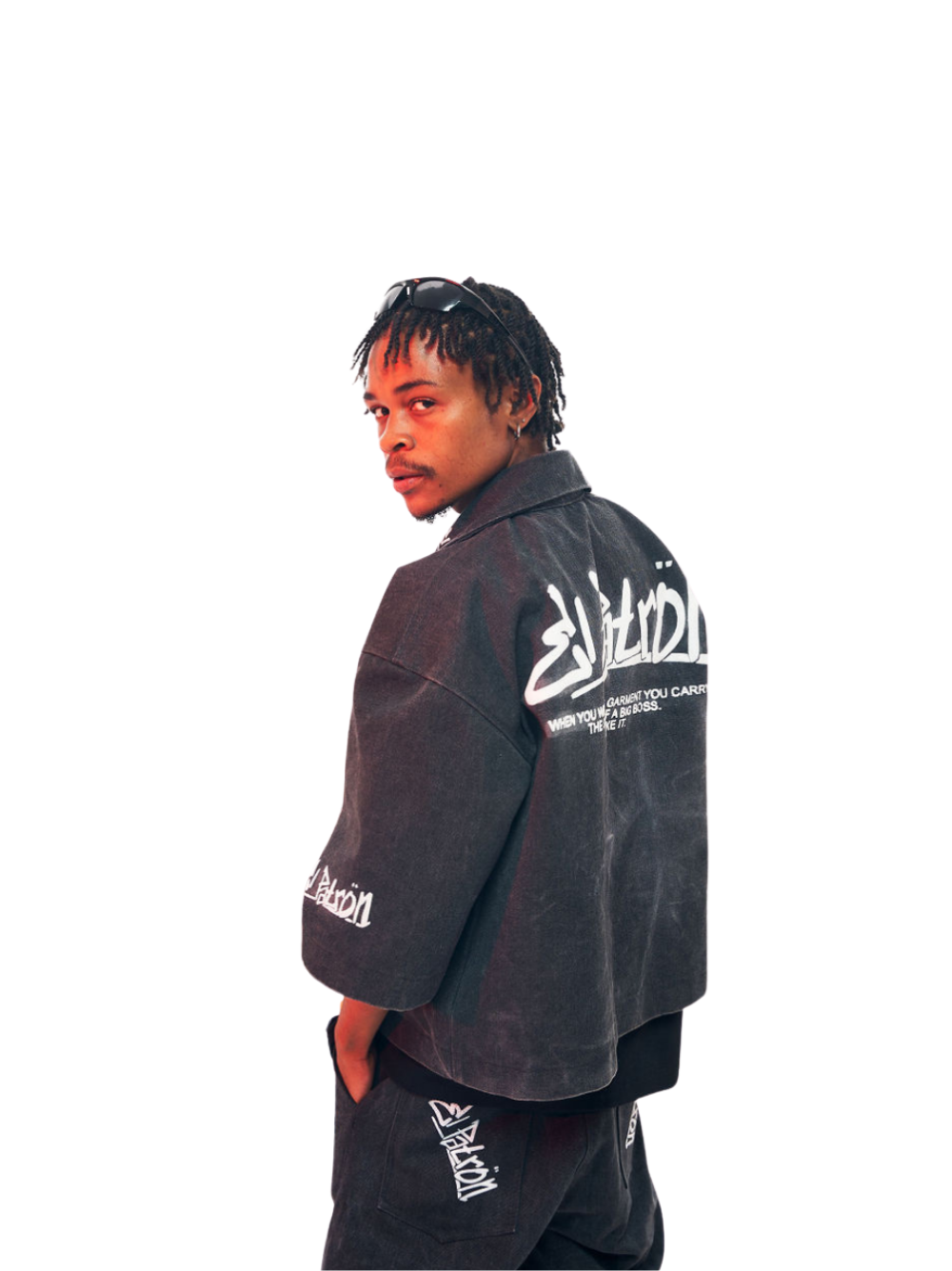 El Patron Grey Acid Wash Denim Oversized Shirt