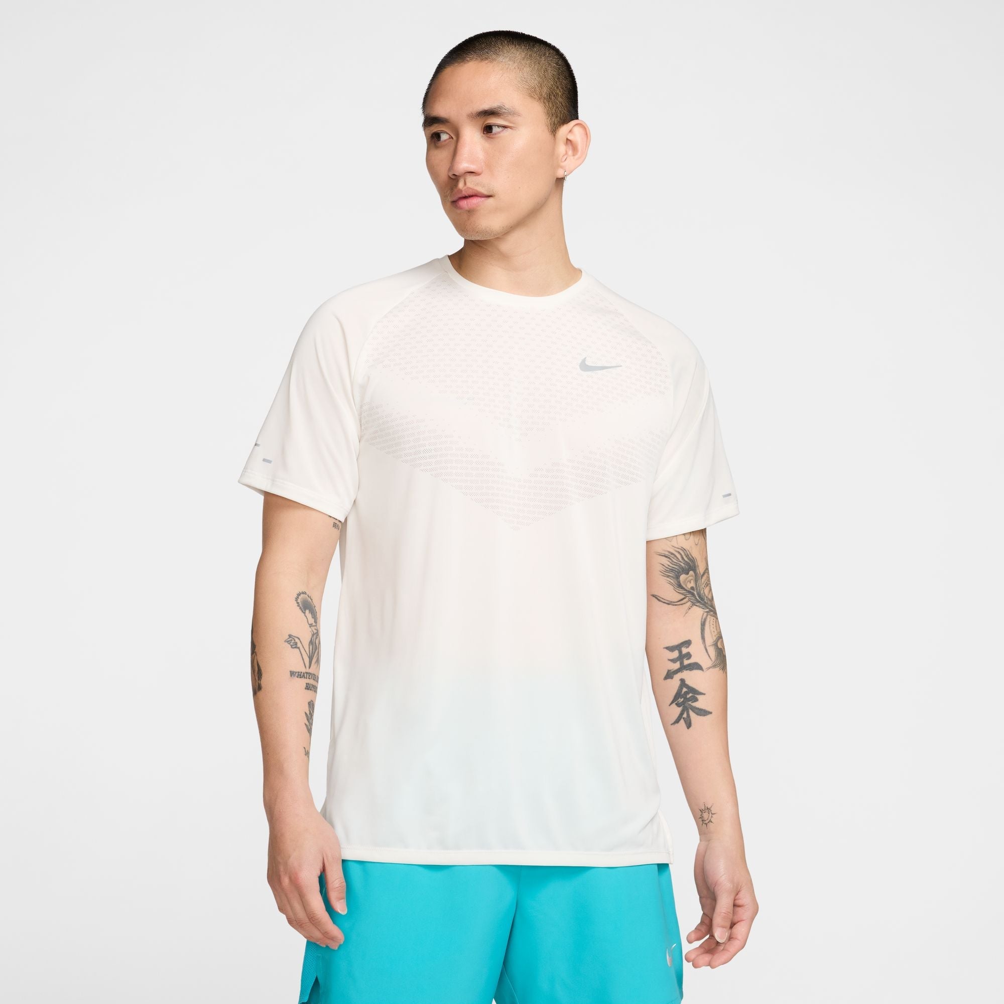 Nike Men's Dri-FIT ADV Short-Sleeve Running Top - Sail/Reflective Silver