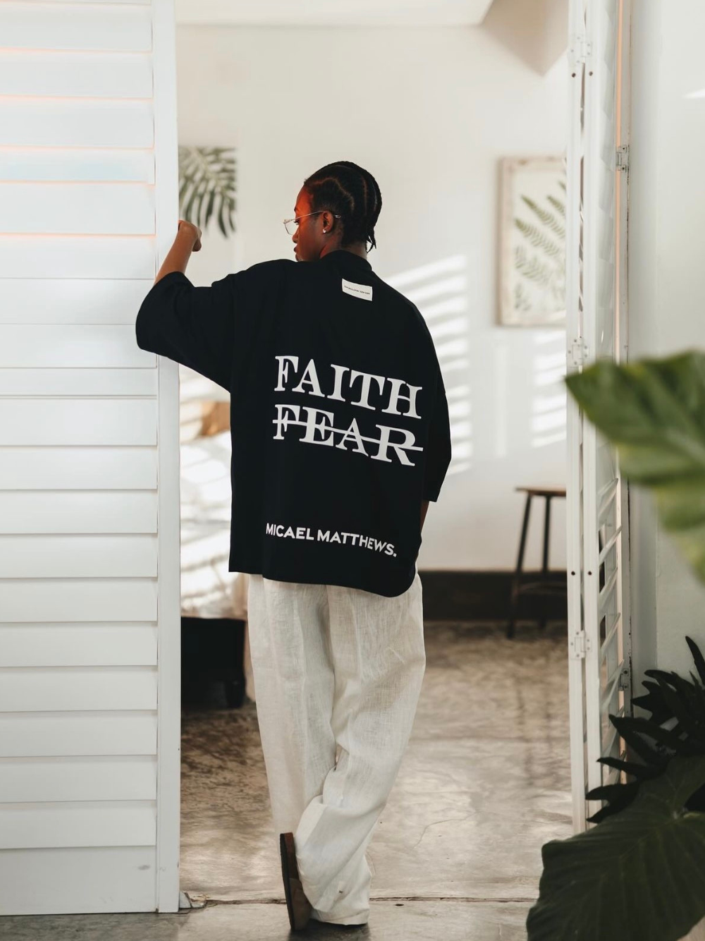 Micael Matthews Faith x Fear Oversized Black T-Shirt