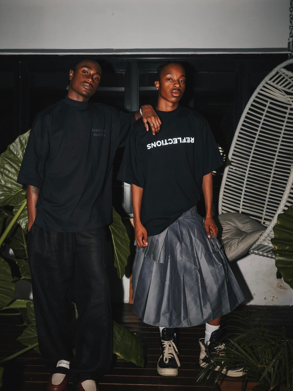 Micael Matthews Reflection Oversized Black T-Shirt