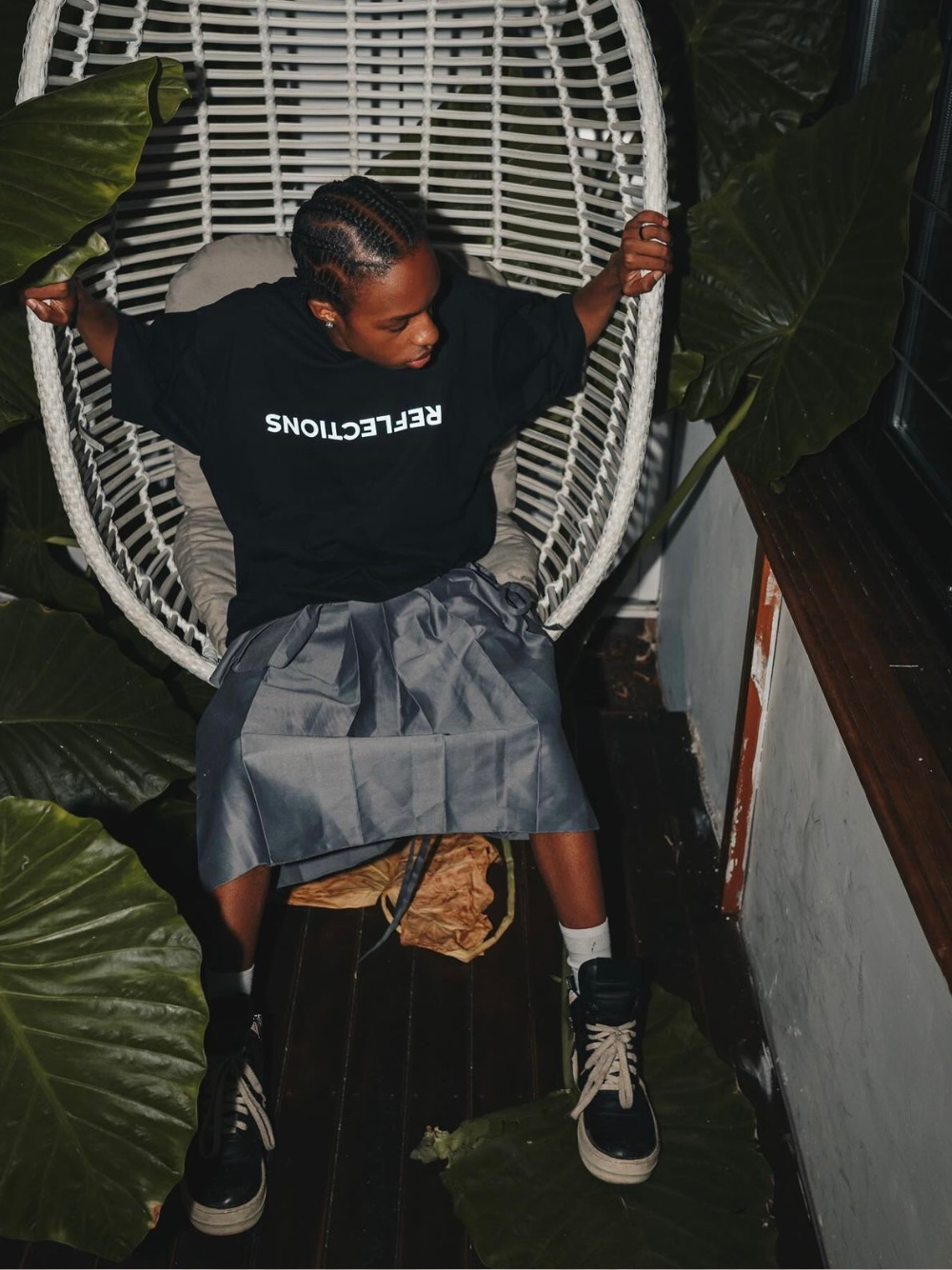 Micael Matthews Reflection Oversized Black T-Shirt