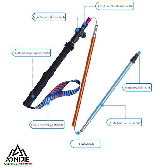 Aonijie Aluminum 2 Pace Running Pole Adjustable
